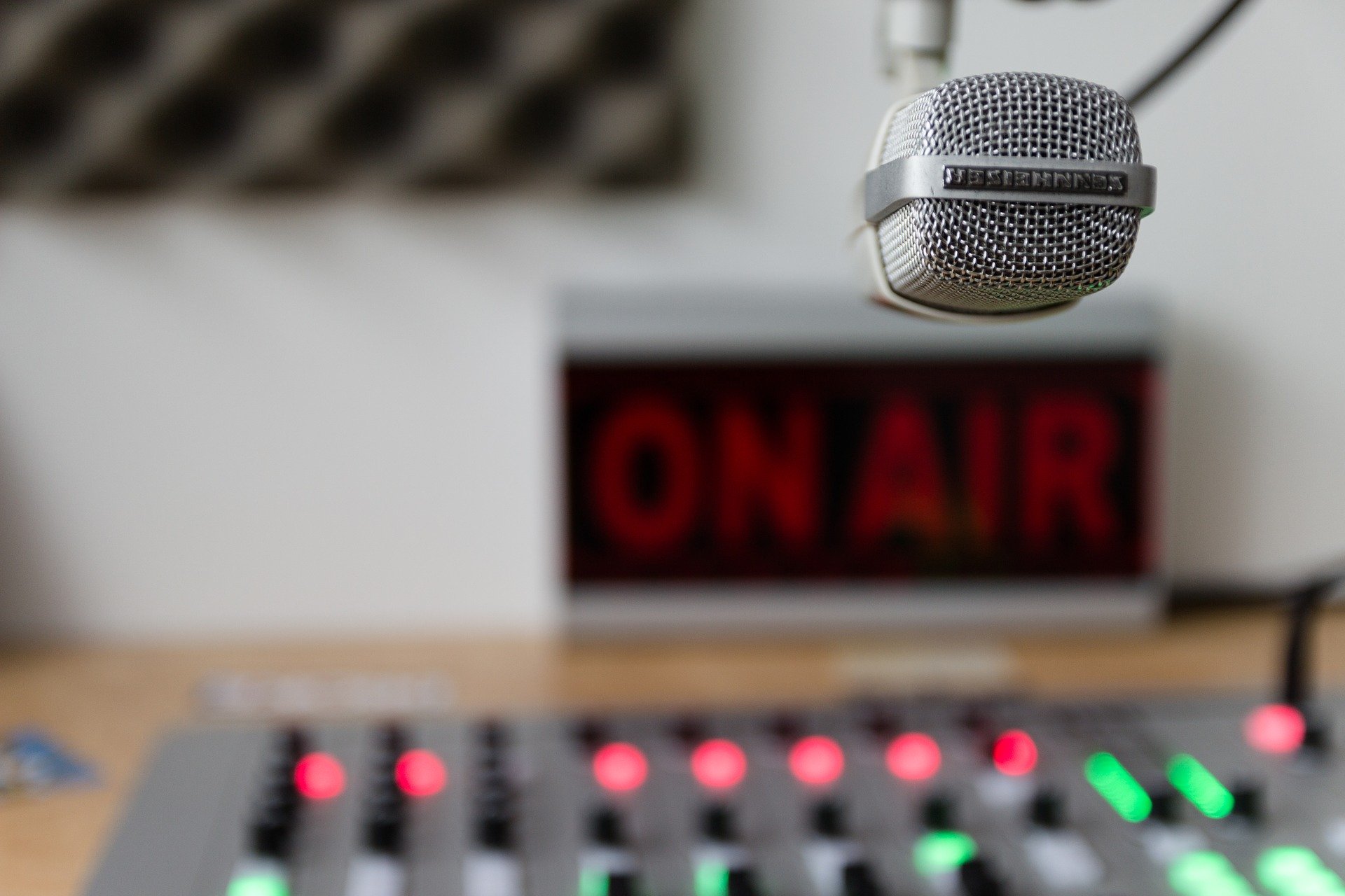 Microphone and on air sign